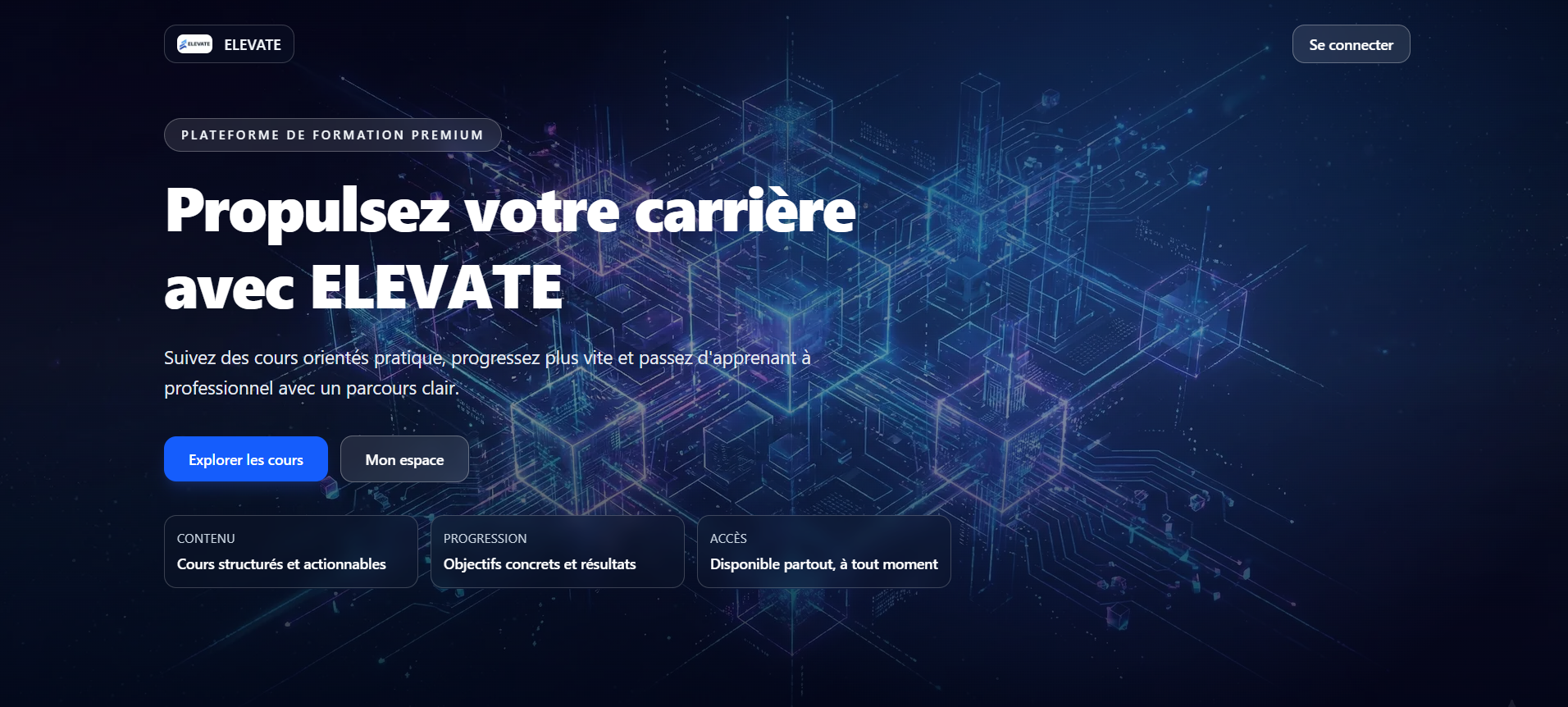 Cover du projet Elevate