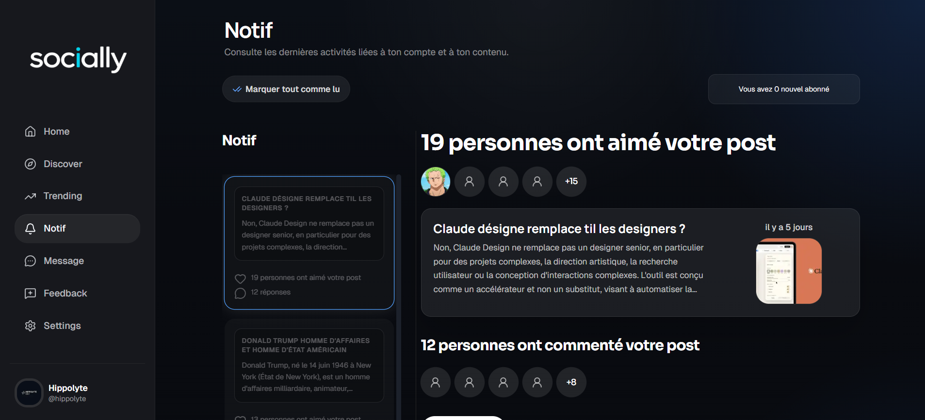 Notifications Socially